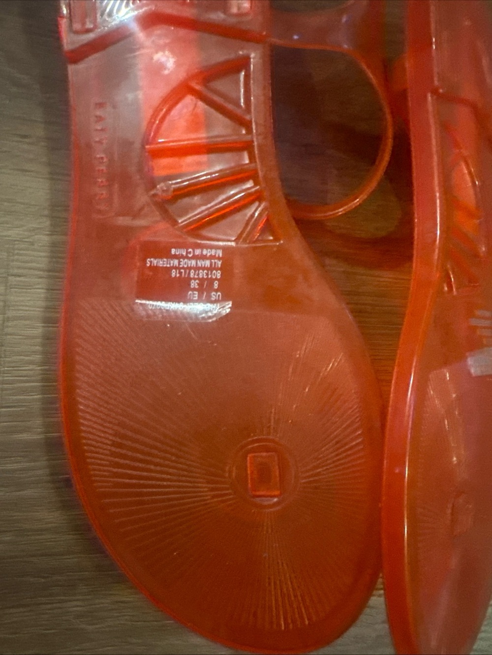 Katy Perry Novelty Jelly Watermelon Red Sandals size 8 - Picture 8 of 8
